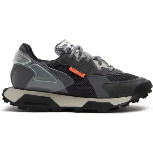 Stilvolle Anthracite Sneakers - RUN OF - Modalova