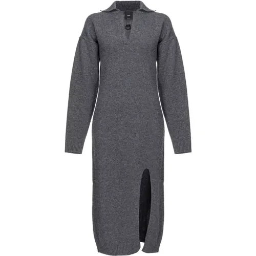 Elegant Grey Dress , female, Sizes: M - pinko - Modalova