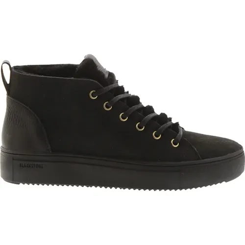 Ql48 Nero - Mid Sneaker - Fell , Damen, Größe: 37 EU - Blackstone - Modalova