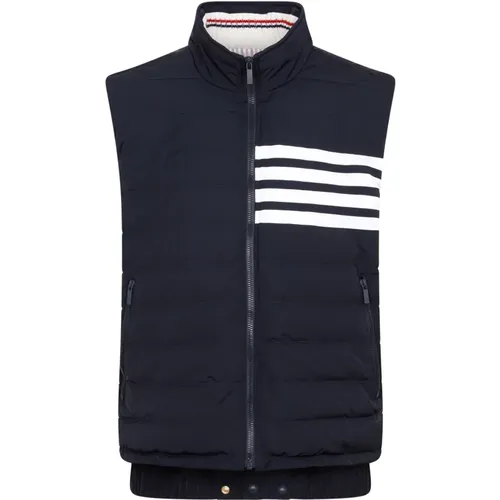 Navy Down Filled Ski Vest , male, Sizes: XL - Thom Browne - Modalova