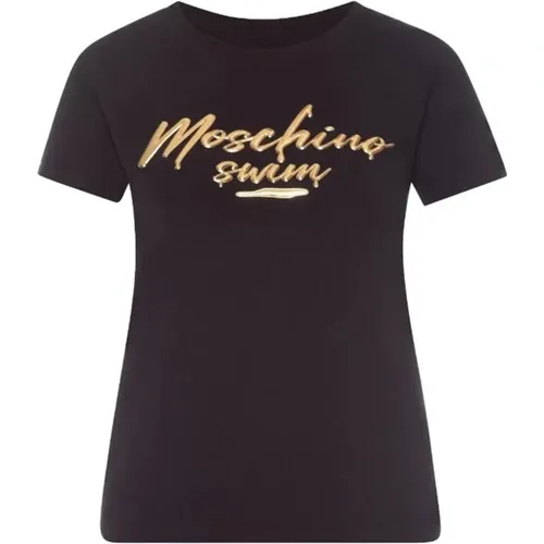 Logo T-Shirt für Frauen , Damen, Größe: M - Moschino - Modalova