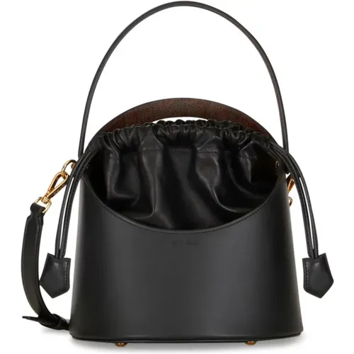 Leather Drawstring Bag , female, Sizes: ONE SIZE - ETRO - Modalova