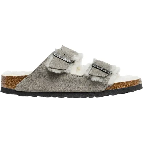 Arizona Shearling Sandalen , Herren, Größe: 42 EU - Birkenstock - Modalova