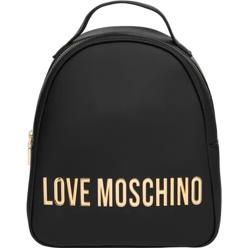 Maxi Lettering Backpack , female, Sizes: ONE SIZE - Love Moschino - Modalova