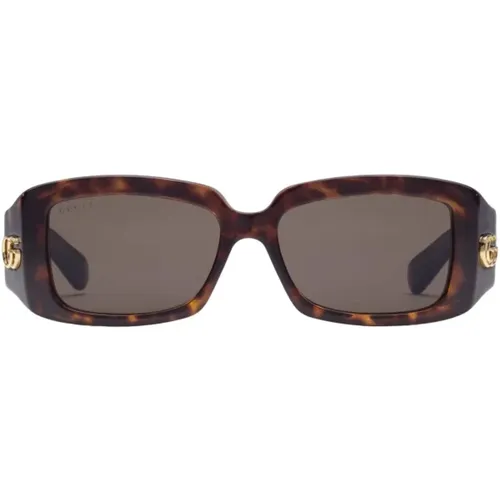 Rectangular Frame Sunglasses Uva/Uvb Protection , unisex, Sizes: ONE SIZE - Gucci - Modalova