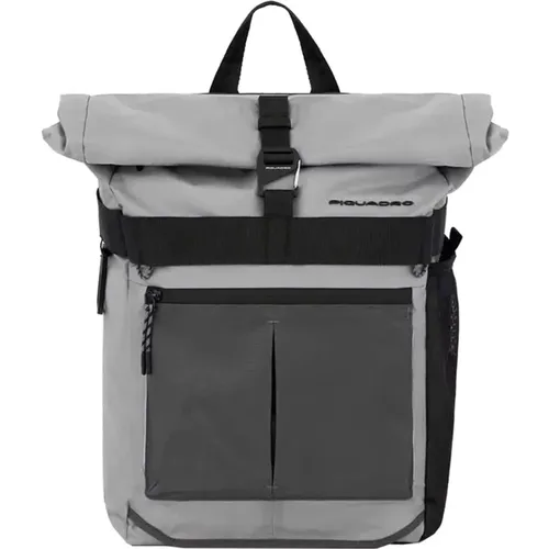 Roll-Top Bike Backpack Computer Holder , unisex, Sizes: ONE SIZE - Piquadro - Modalova