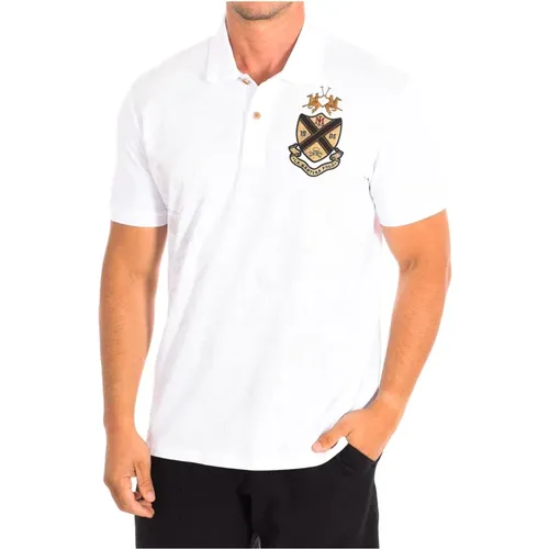 Kurzarm Polo Shirt in Weiß , Herren, Größe: 2XL - LA MARTINA - Modalova