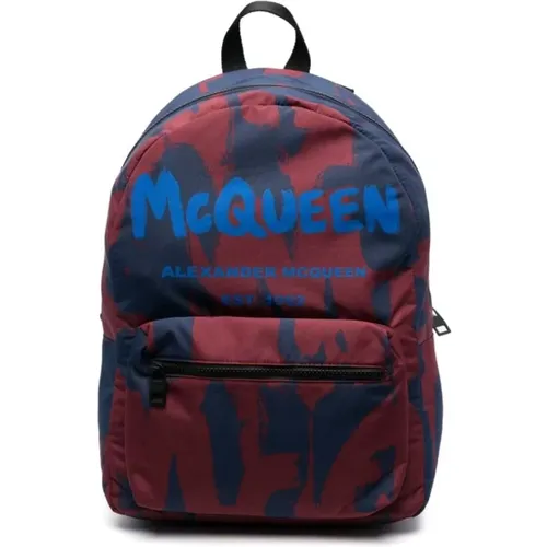 Rucksack mit Graffiti-Logo-Print - alexander mcqueen - Modalova