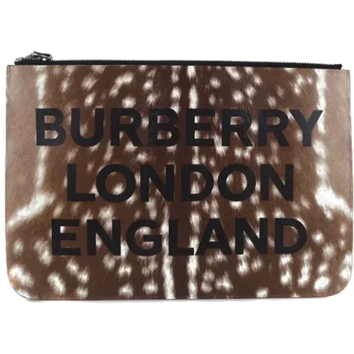 Pre-owned Leather clutches , female, Sizes: ONE SIZE - Burberry Vintage - Modalova