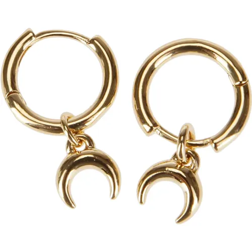 Gold Plated Hoop Earrings , female, Sizes: ONE SIZE - Marine Serre - Modalova