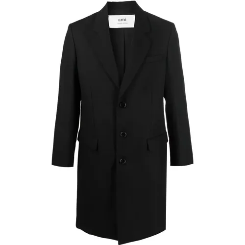 Simple Buttoned Coat , male, Sizes: M - Ami Paris - Modalova