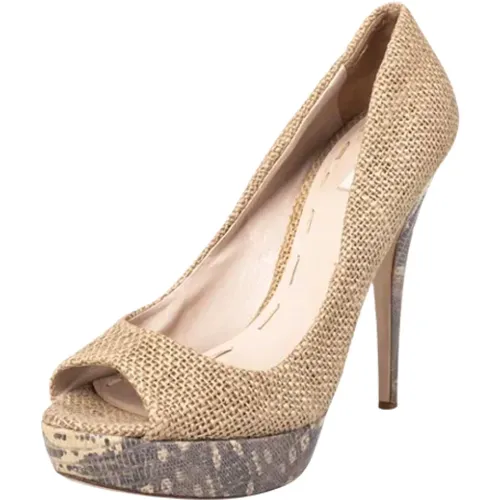 Pre-owned Fabric heels , female, Sizes: 7 1/2 UK - Miu Miu Pre-owned - Modalova