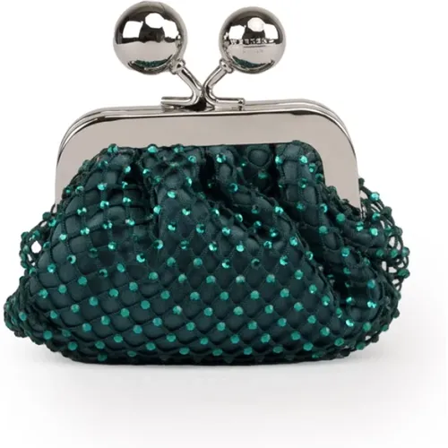 Grüne Strass-Clutch mit Kettenriemen - Max Mara Weekend - Modalova