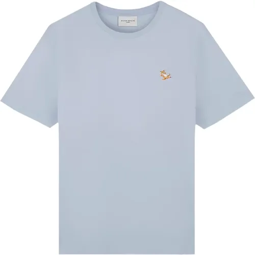 T-Shirt mit ikonischem Patch aus Baumwolle , Herren, Größe: 2XL - Maison Kitsuné - Modalova