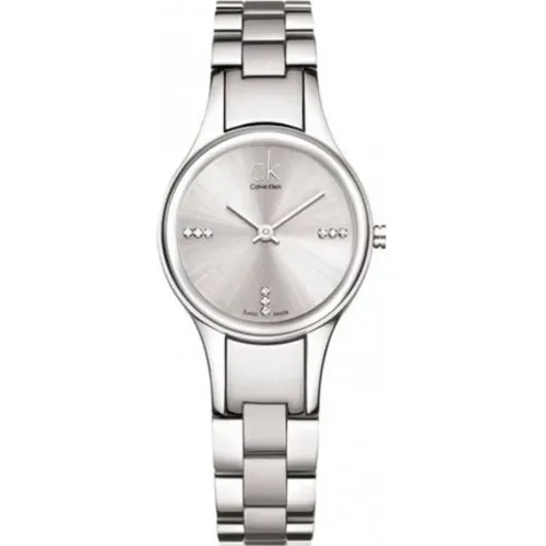 Quarz Damen Uhr mit Silber Zifferblatt und Edelstahl Armband - Calvin Klein - Modalova