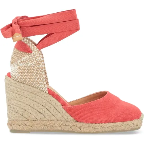 Salmon Fabric Espadrilles Carina Style , female, Sizes: 5 UK, 6 UK, 7 UK, 8 UK, 3 UK - Castañer - Modalova