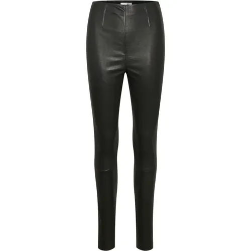 Punk Style Leather Leggings , female, Sizes: L, S, M - Gestuz - Modalova