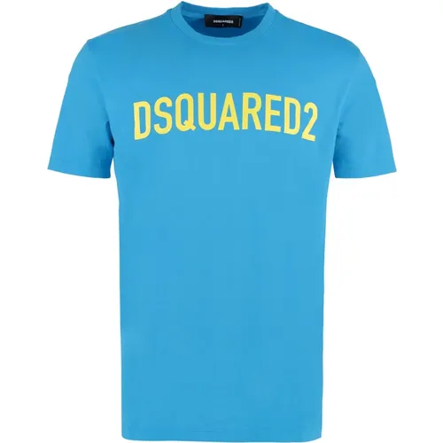 Stretch Baumwoll T-Shirt , Herren, Größe: L - Dsquared2 - Modalova