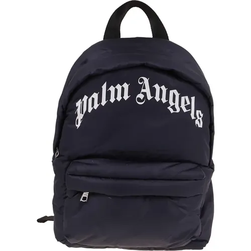 Curved Logo Little Backpack - Stylish and Compact , male, Sizes: ONE SIZE - Palm Angels - Modalova