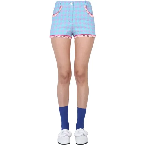 Houndstooth Shorts , female, Sizes: XS - Moschino - Modalova