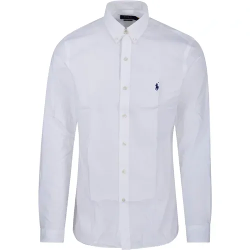 Elegantes Weißes Langarm-Sportshirt , Herren, Größe: XL - Ralph Lauren - Modalova