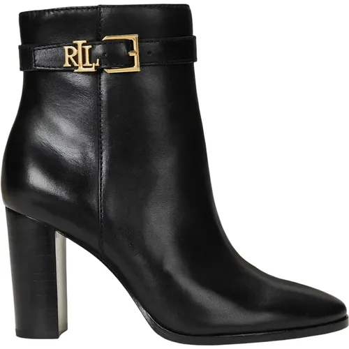 Klassischer Lederschuh mit LRL-Logo , Damen, Größe: 37 EU - Ralph Lauren - Modalova