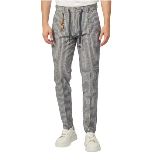 Linen and Cotton Trousers , male, Sizes: W31, W32, W40, W30 - YES ZEE - Modalova