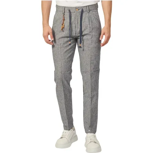 Linen and Cotton Trousers , male, Sizes: W31, W32, W40, W30, W36, W34 - YES ZEE - Modalova