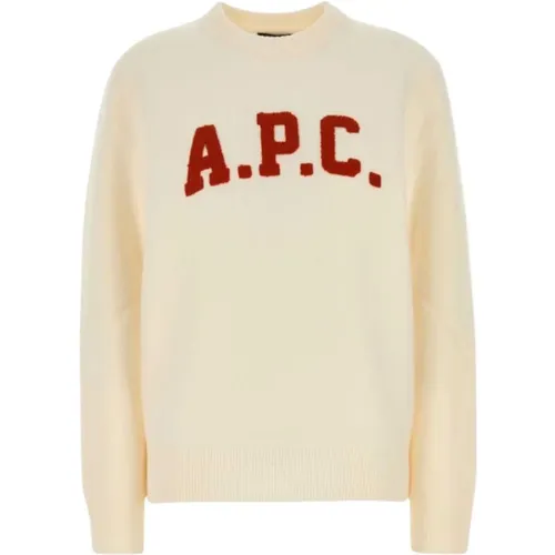 Merinowolle Logo Pullover , Herren, Größe: S - A.P.C. - Modalova