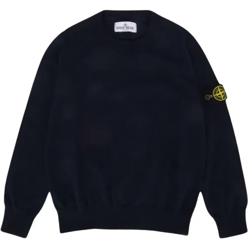 Blau Dunkel Pullover Langarm Rundhals - Stone Island - Modalova