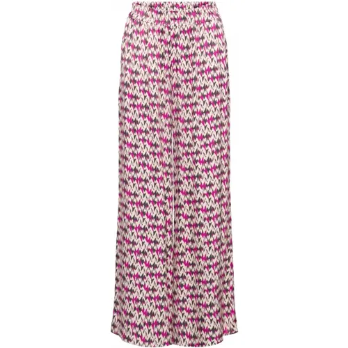 Weite Hose mit Random Ikat-Druck , Damen, Größe: M - &Co Woman - Modalova