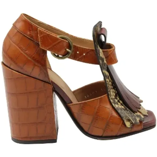 Pre-owned Leather sandals , female, Sizes: 2 1/2 UK - Dries van Noten Pre-owned - Modalova