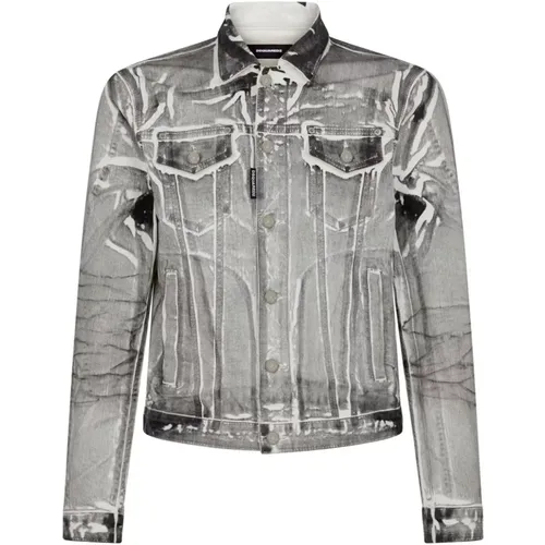 Jeansjacke mit Riss-Effekt - Dsquared2 - Modalova