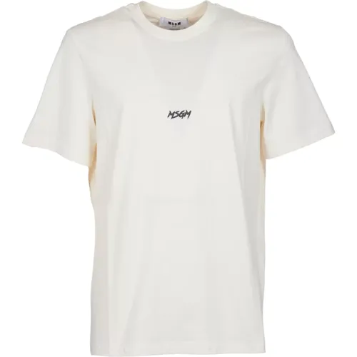 Casual Logo T-shirt , Herren, Größe: S - MSGM - Modalova