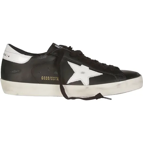 Lederne Glänzende Sterne Sneakers , Herren, Größe: 42 EU - Golden Goose - Modalova