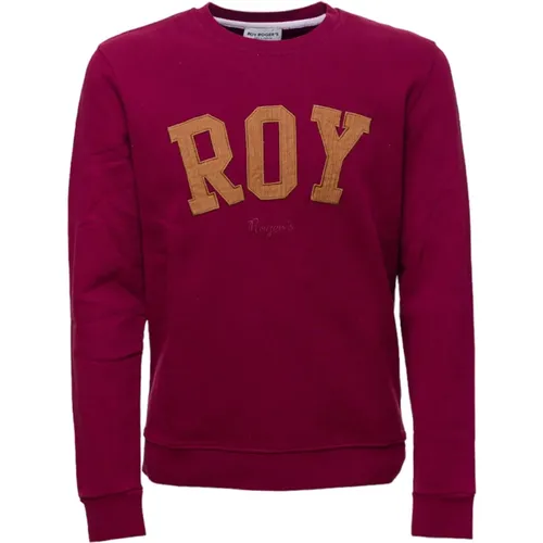 Cotton Jersey Crewneck Sweatshirt , male, Sizes: S - Roy Roger's - Modalova
