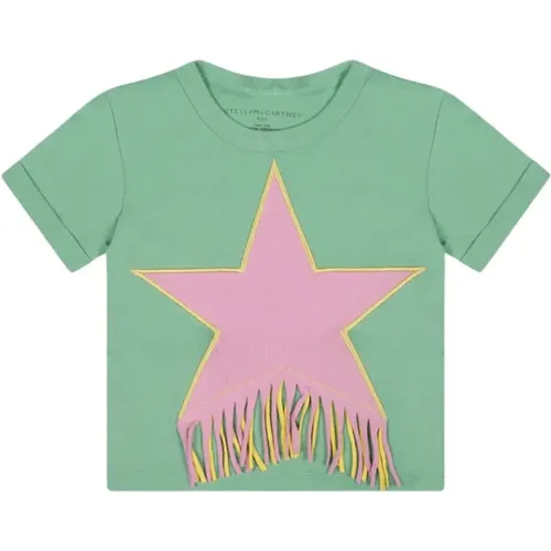 Grünes Sternenfransen T-Shirt - Stella Mccartney - Modalova