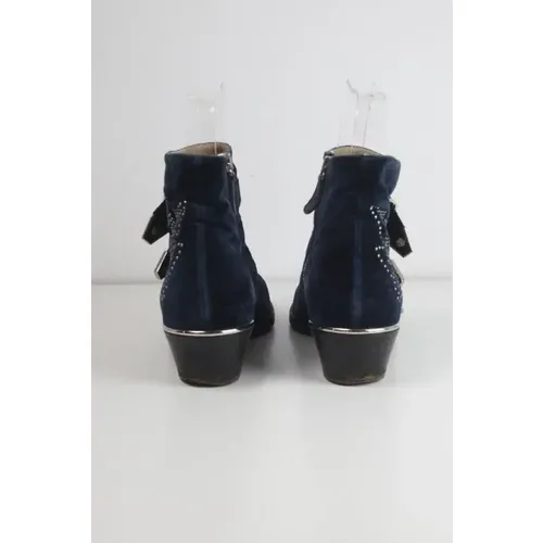 Pre-owned Velvet boots , female, Sizes: 4 UK - Chloé Pre-owned - Modalova