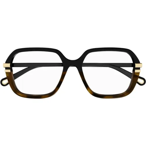 Vintage Rectangular Frame in Thin Acetate Renew with Gold Metal Inserts , unisex, Sizes: ONE SIZE - Chloé - Modalova