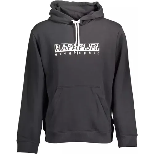 Kapuzen-Sweatshirt mit Reißverschlusstasche , Herren, Größe: M - Napapijri - Modalova