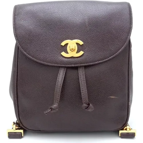 Pre-owned Leather backpacks , female, Sizes: ONE SIZE - Chanel Vintage - Modalova