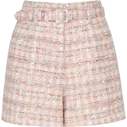 Bouclé Shorts with Matching Belt , female, Sizes: 3XS, 2XS, XS - Self Portrait - Modalova