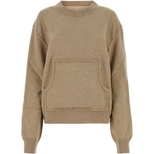 Cappuccino Wool Blend Sweater , female, Sizes: M, S - Maison Margiela - Modalova