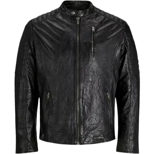 Leather Jacket , male, Sizes: XL, L, 2XL, M - jack & jones - Modalova