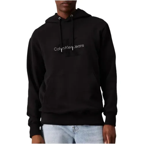 Chenille Monologo Hoodie , male, Sizes: S, L, XL, M - Calvin Klein - Modalova