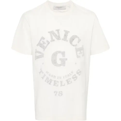 T-shirts and Polos , male, Sizes: M - Golden Goose - Modalova