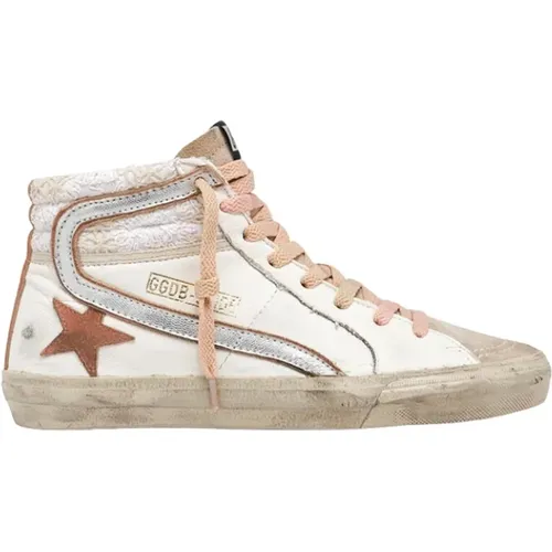 Italienische Slide Sneakers aus Nappaleder , Damen, Größe: 40 EU - Golden Goose - Modalova