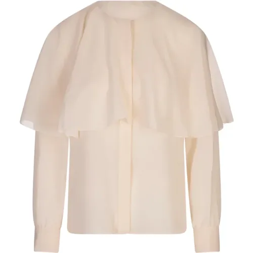 Rosa Seiden Georgette Cape Bluse - Chloé - Modalova