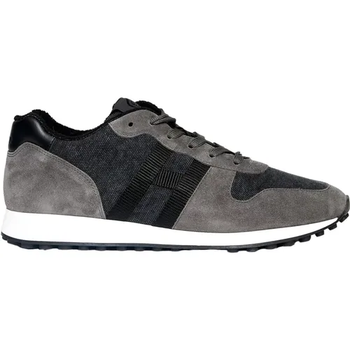 Elevate Your Sneaker Game with H429 Suede and Canvas Sneakers , male, Sizes: 5 1/2 UK - Hogan - Modalova