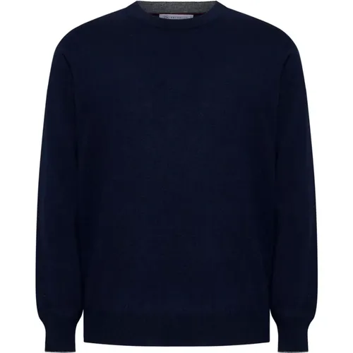 Blaue Pullover für Männer - BRUNELLO CUCINELLI - Modalova